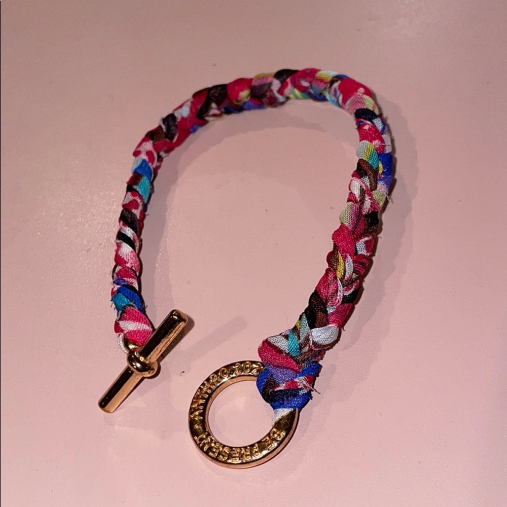 Anthropologie silk braided bracelet
